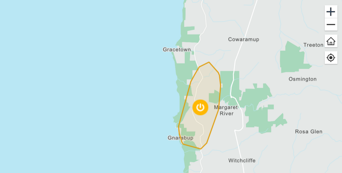 western power outages map wa
