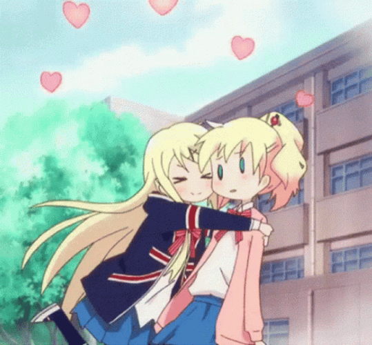anime gif hug