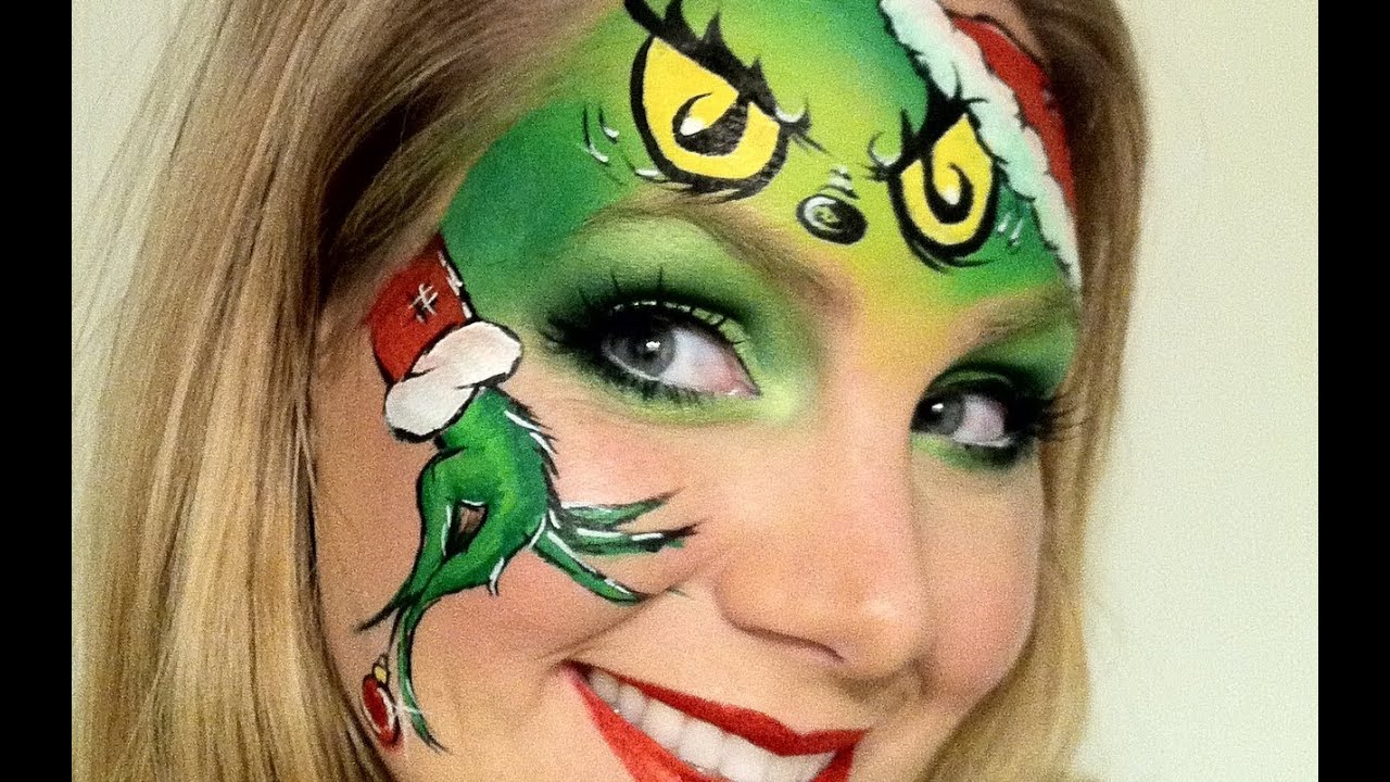 grinch face paint