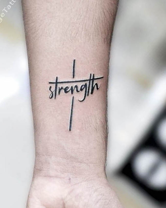 strength positive energy tattoo