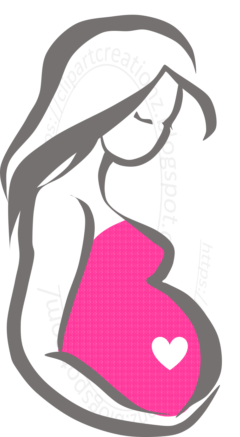 pregnant lady clipart