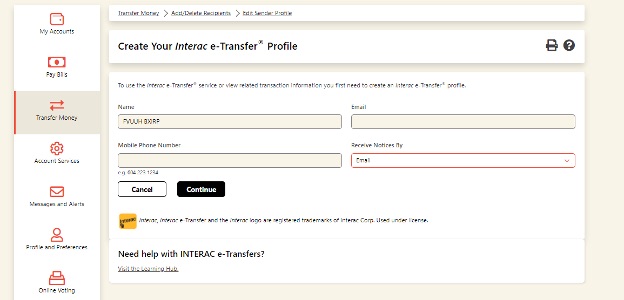 vancity e transfer limit