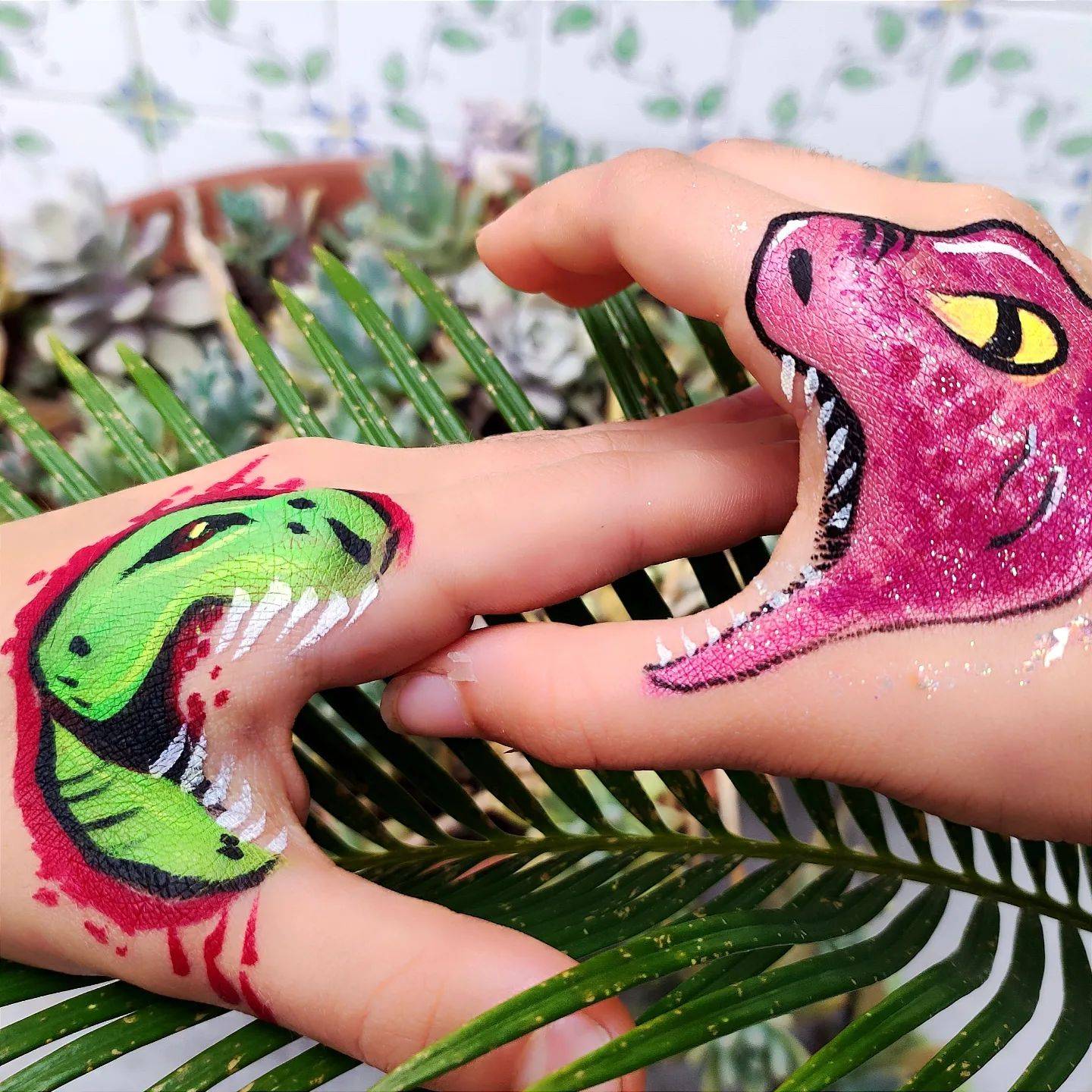 dino face paint