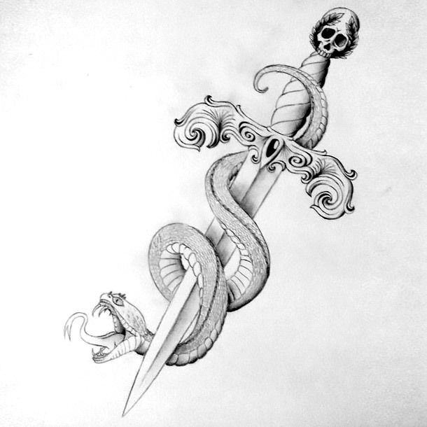 snake dagger tattoo meaning