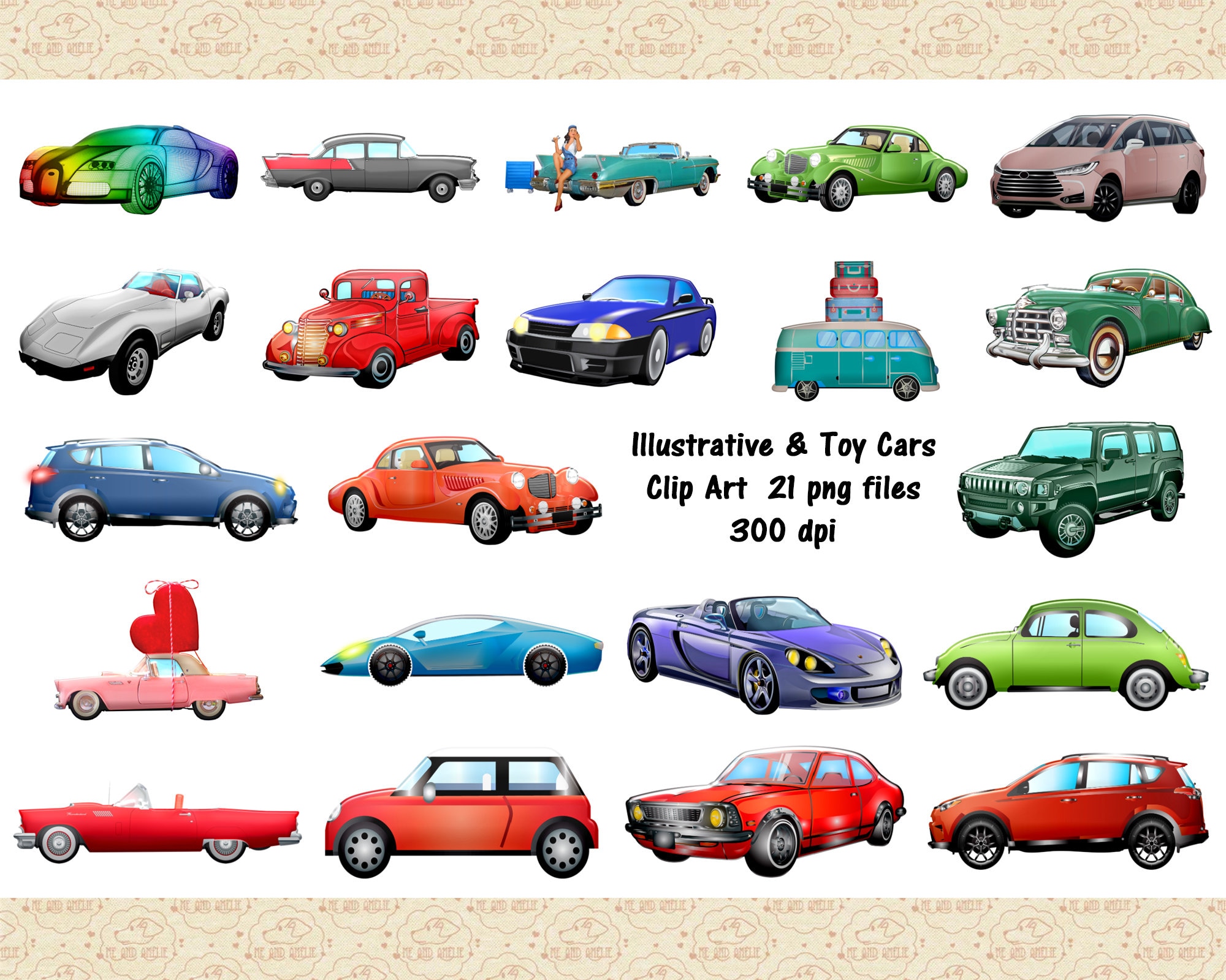 clip art toy cars