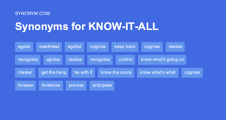 know it all thesaurus