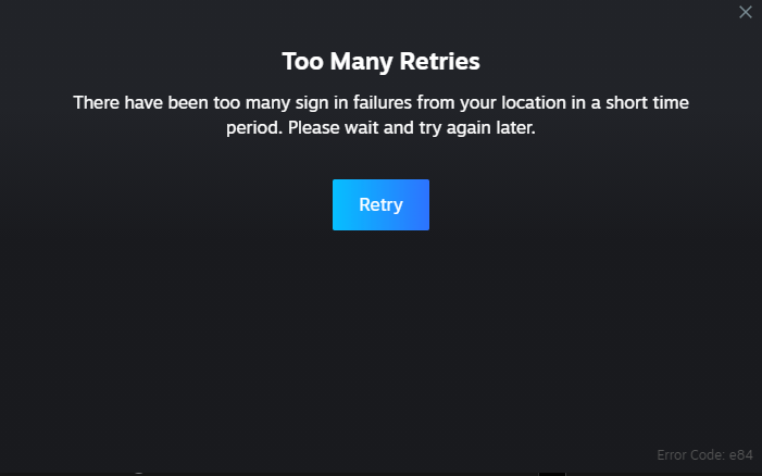 steam too many login failures