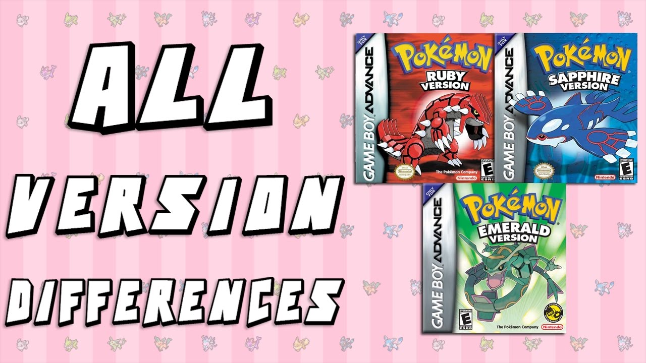 ruby sapphire emerald version exclusives