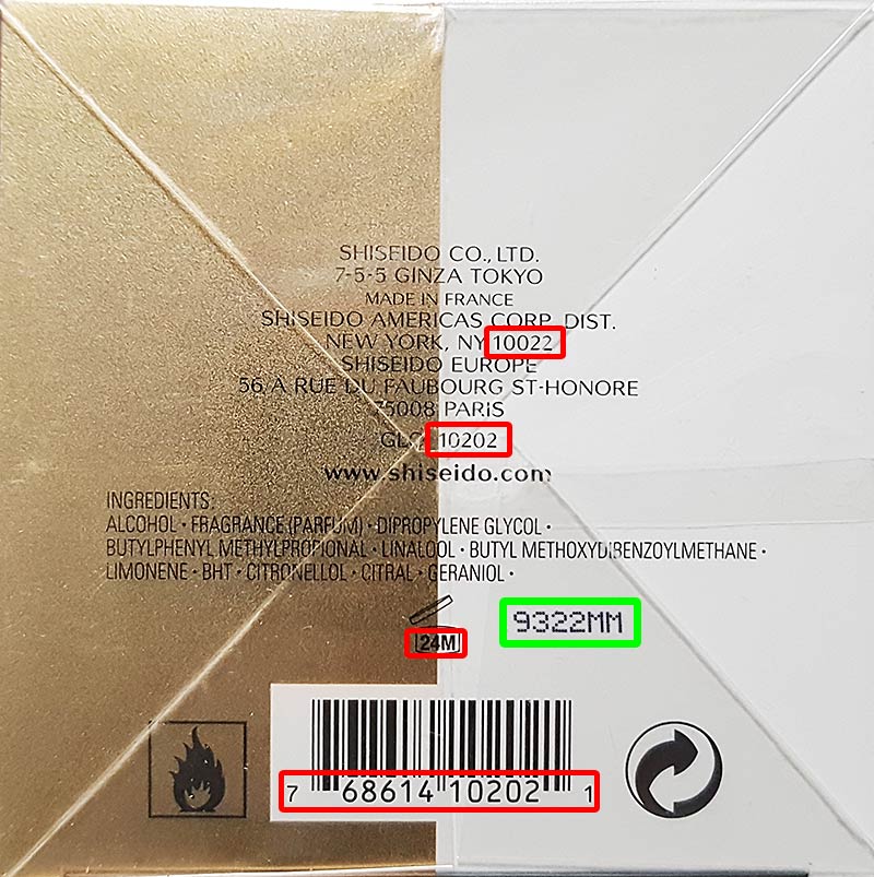 perfume batch code