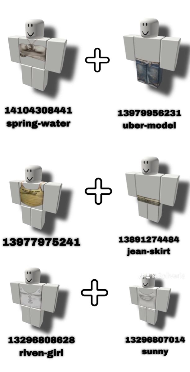 roblox ids for clothes