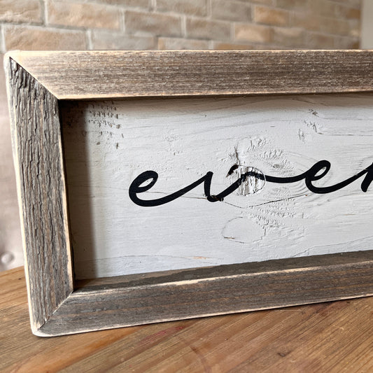 long wooden plaques with quotes