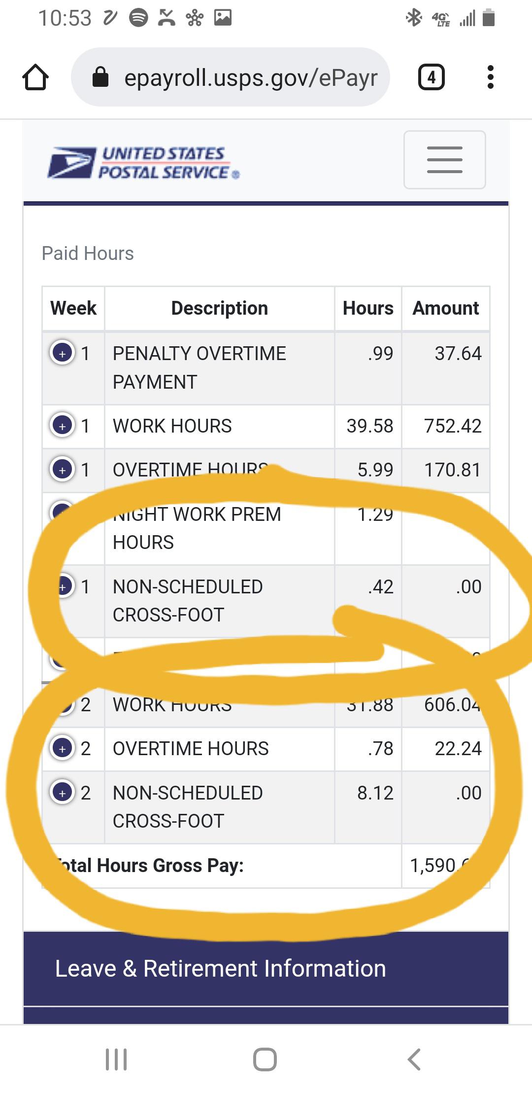 non scheduled cross foot