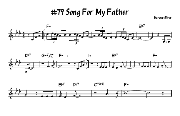 song for my father sheet music