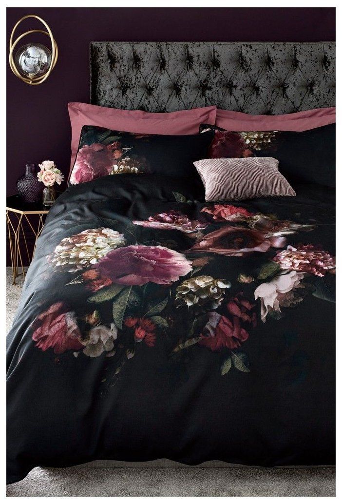 dark floral bedspread