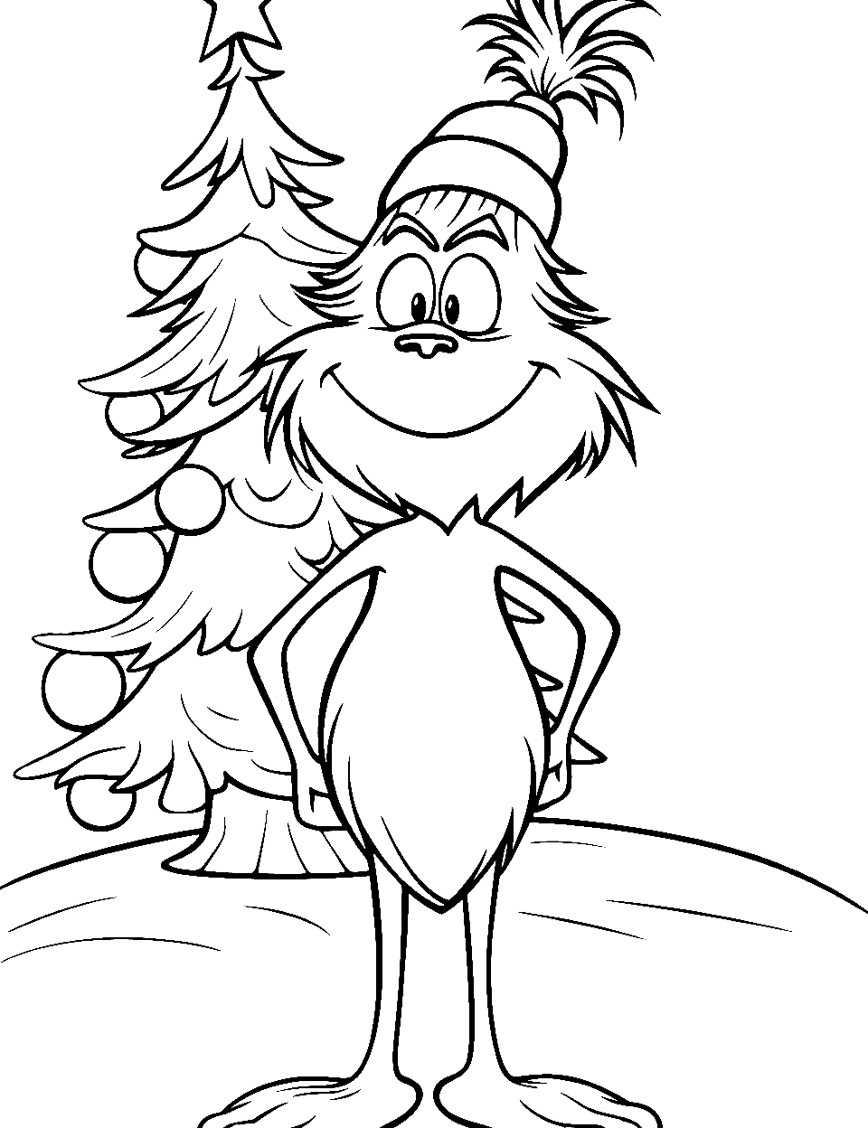 the grinch colouring pages