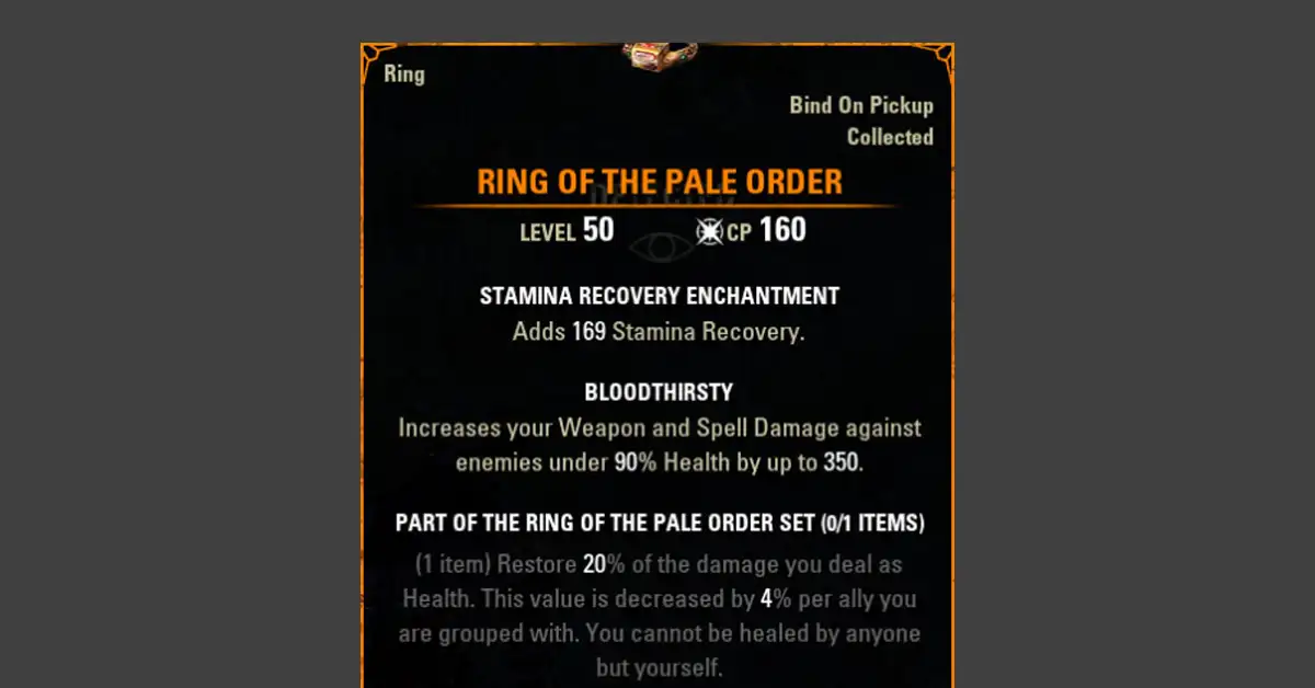 eso ring of the pale order