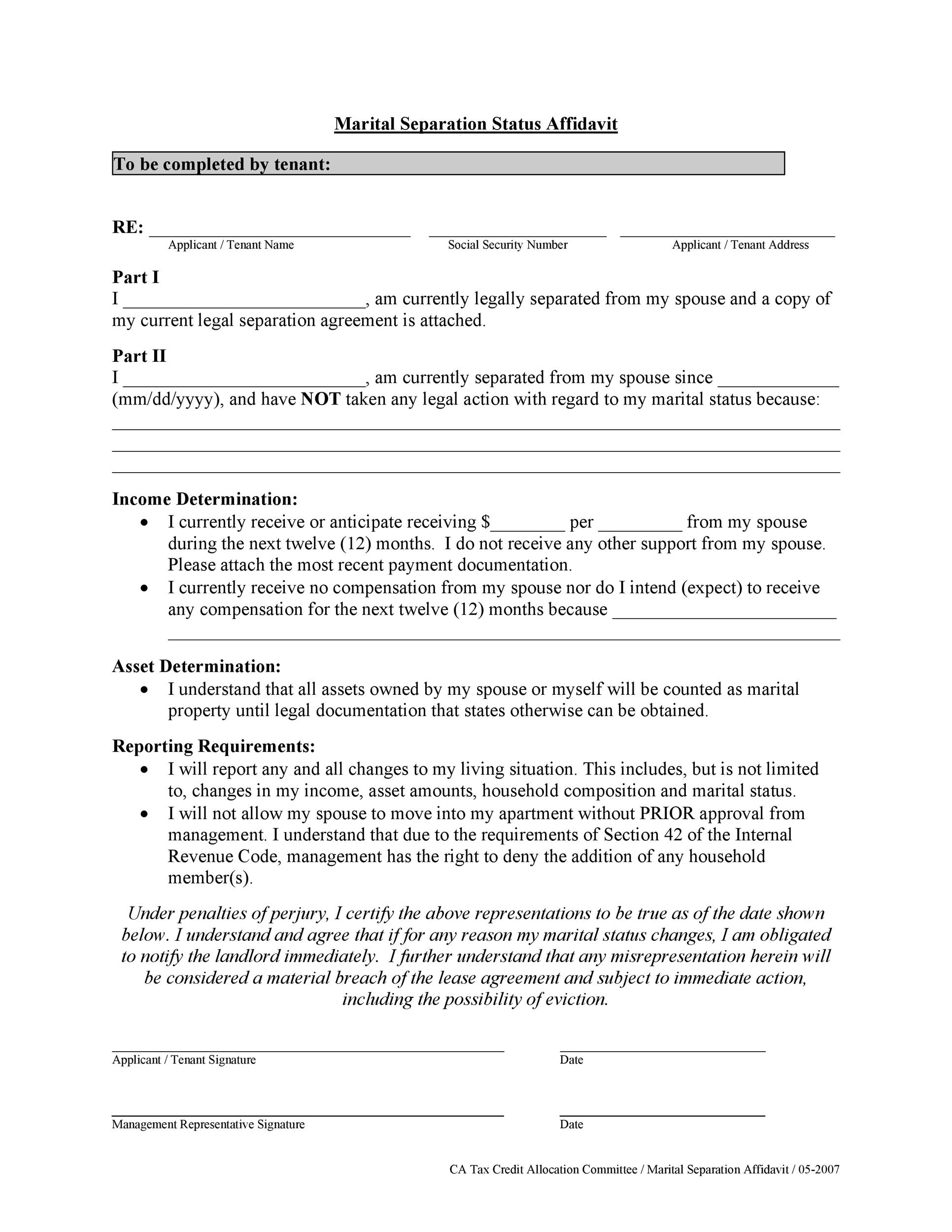 bc separation agreement template
