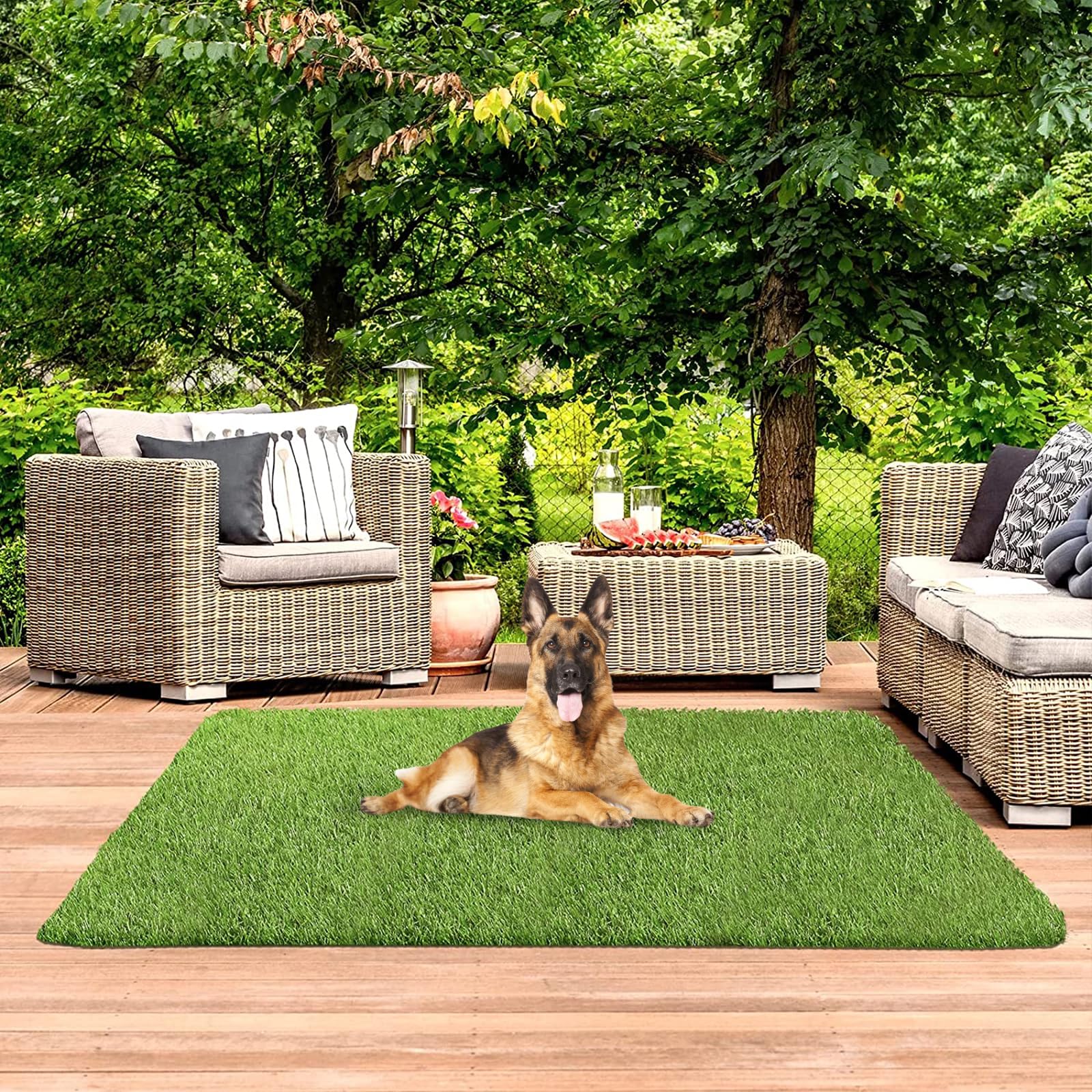 patio grass rug