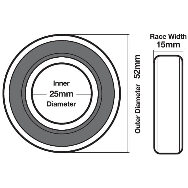 6205 bearing dimensions