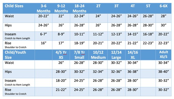 oshkosh size chart