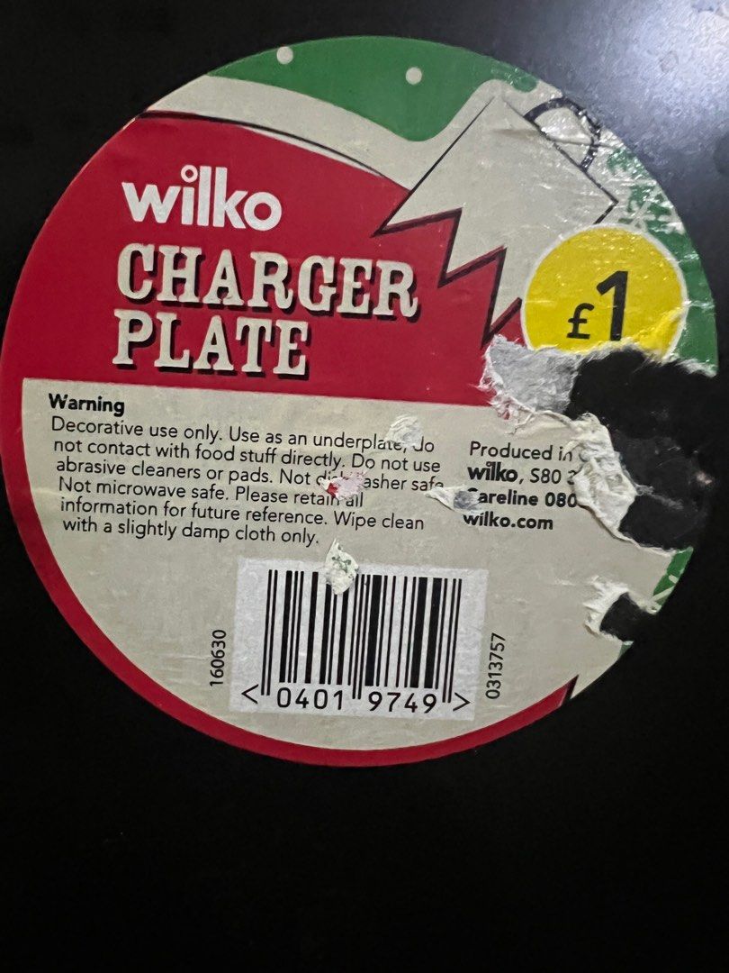 gold charger plates wilko