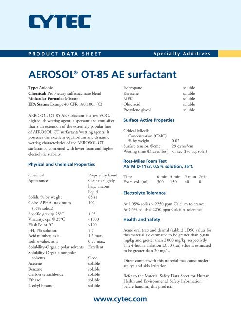 aerosol ot surfactant