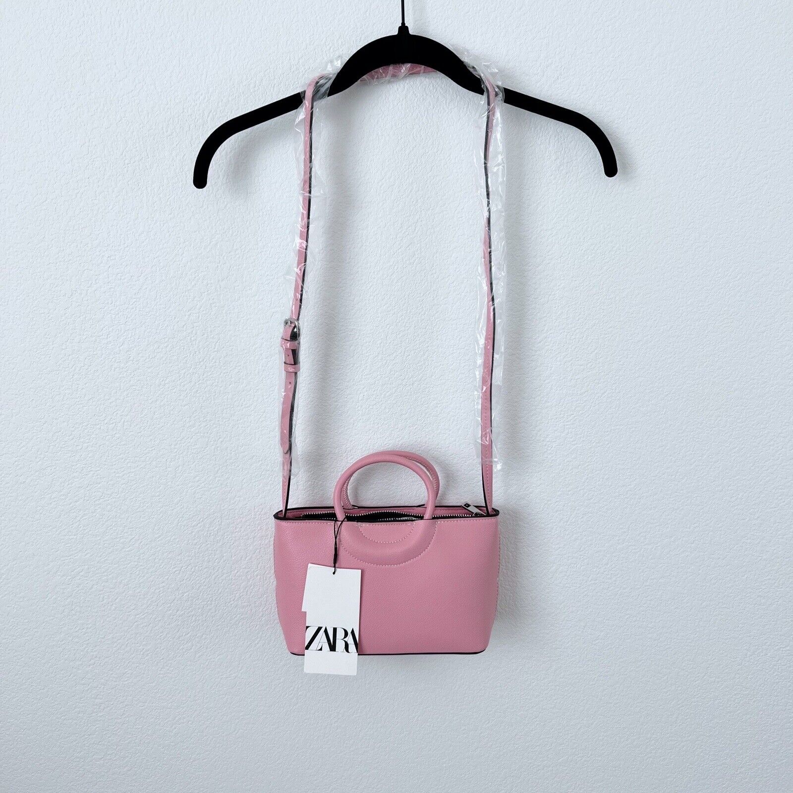 zara pink bag