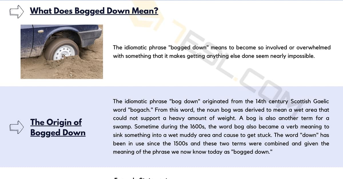 synonyms for bogged down