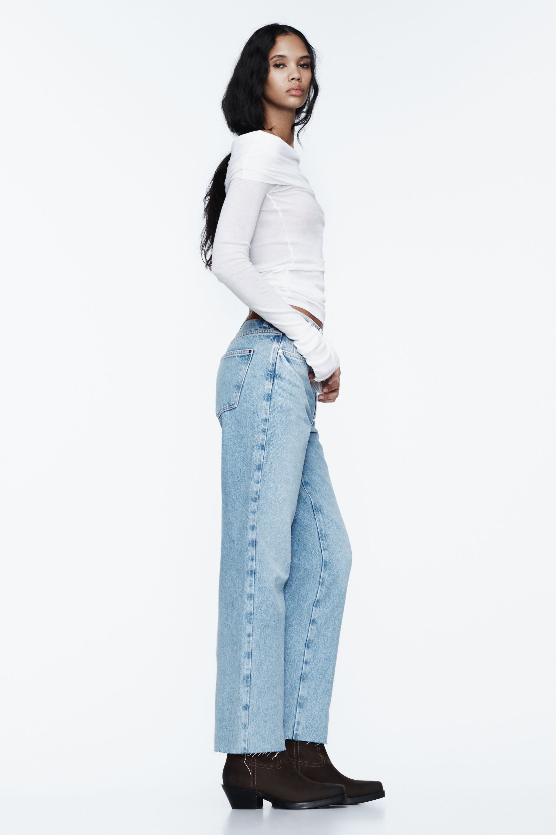 zara high rise jeans