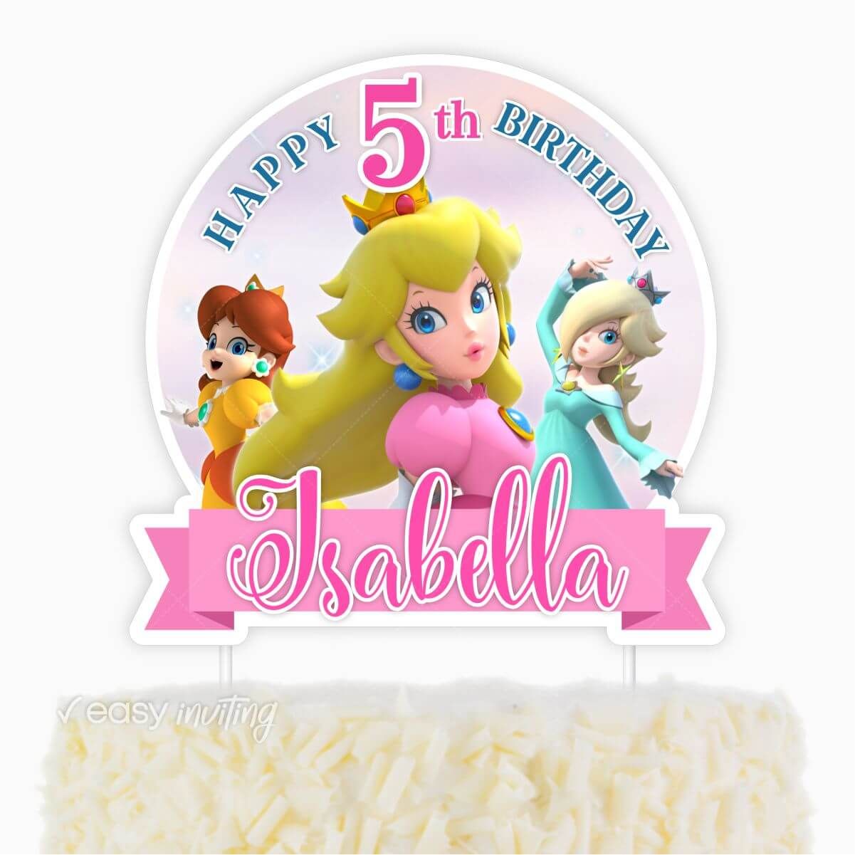 princess peach edible cake topper