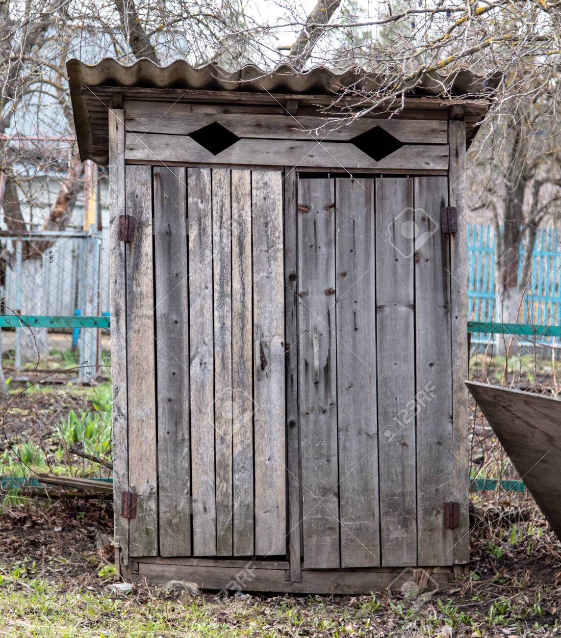 old wooden toilet