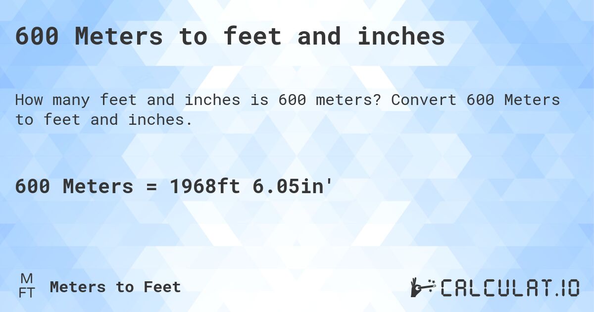 600 inches to meters