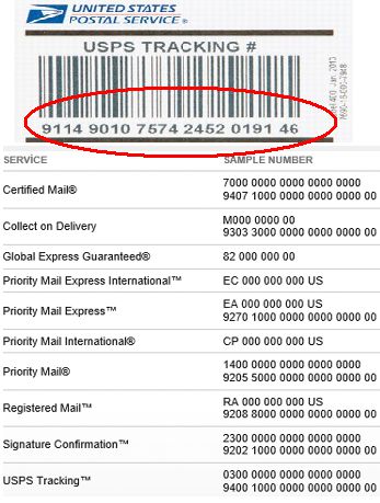 tracking number usps tracking