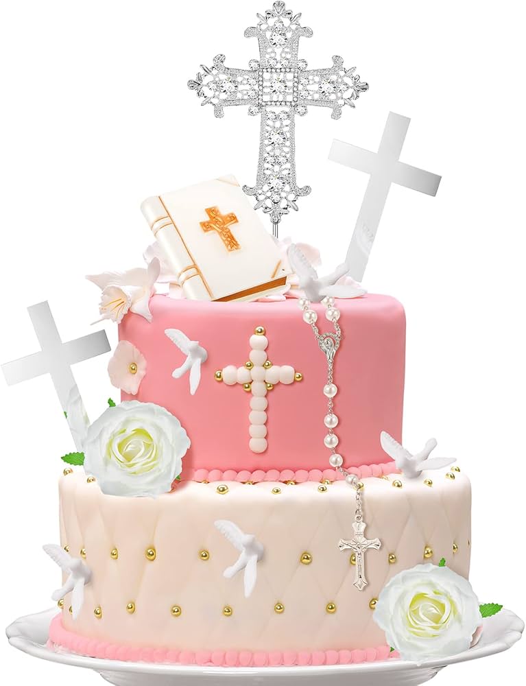 decoración de pasteles para bautizo