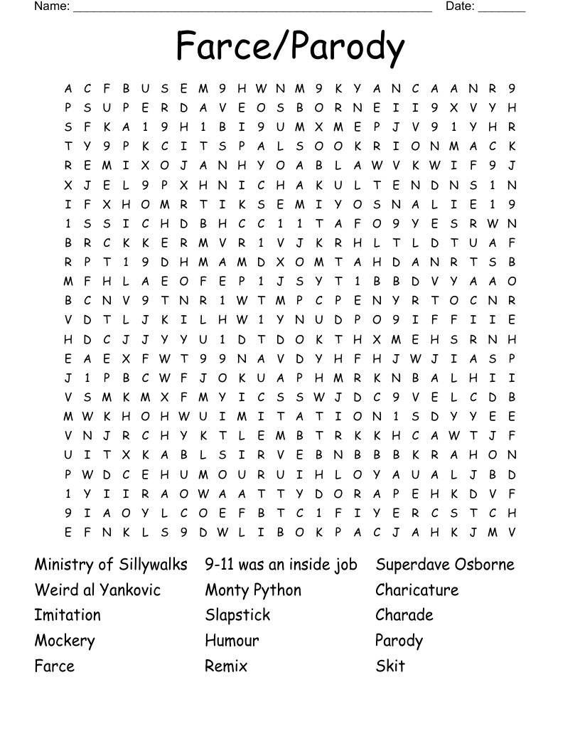 crossword parody