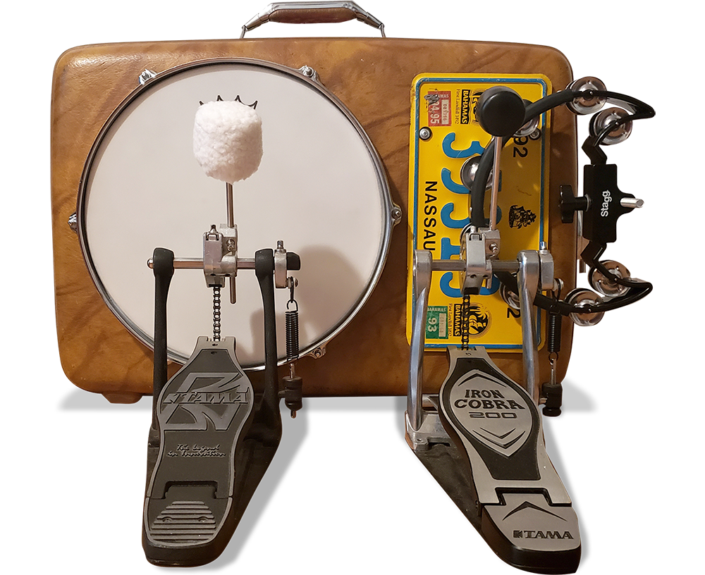 suitcase bass drum