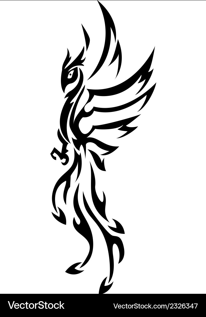 tribal phoenix tattoo