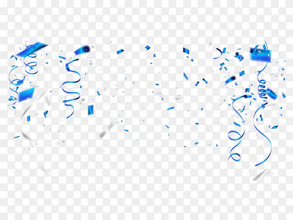 blue confetti png