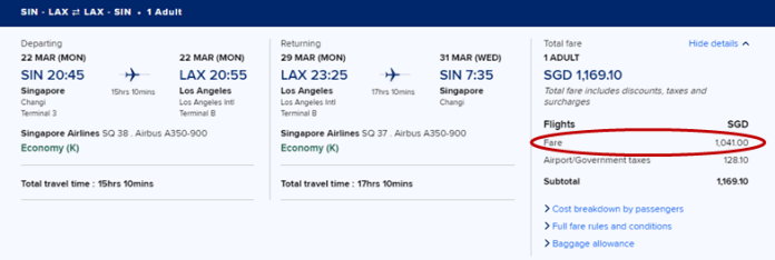 singapore airlines change booking
