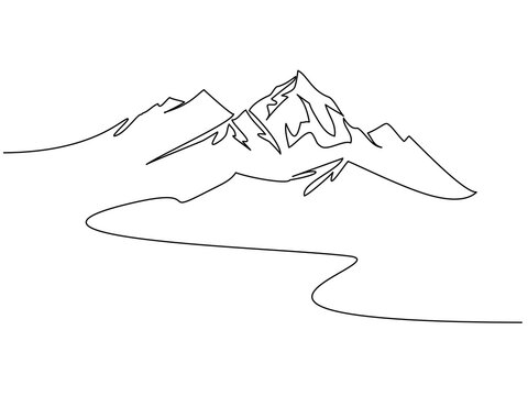 mountain line drawing