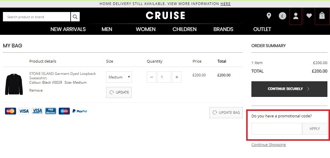 cruise clothing discount code