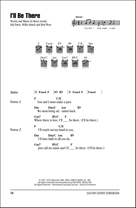 ill be there for you chords