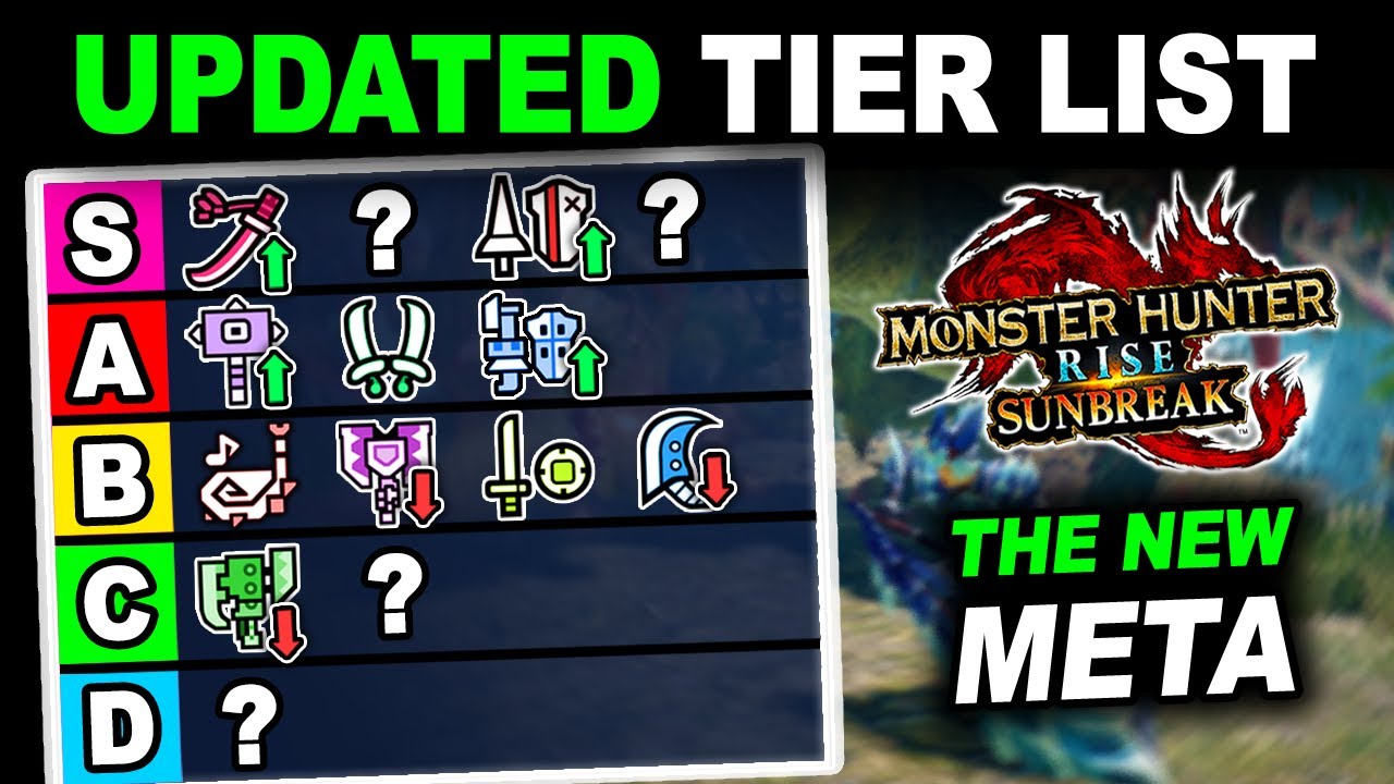 mhr sunbreak weapon tier list