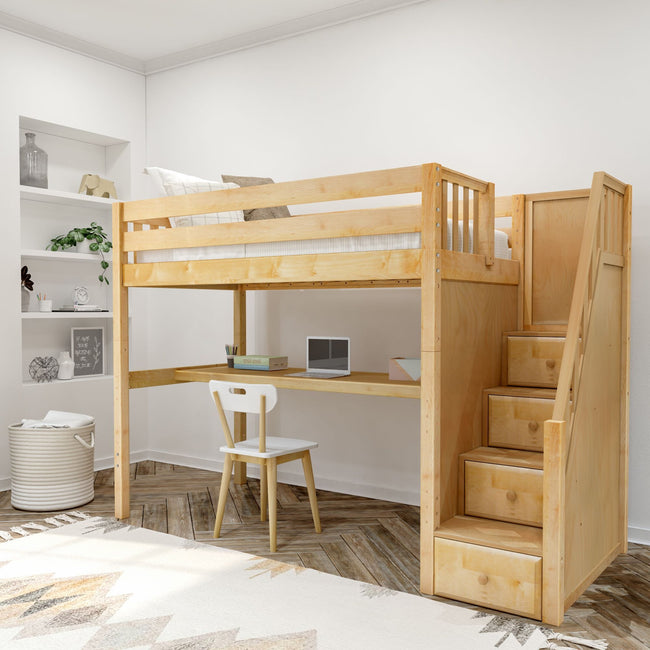 twin xl lofted bed