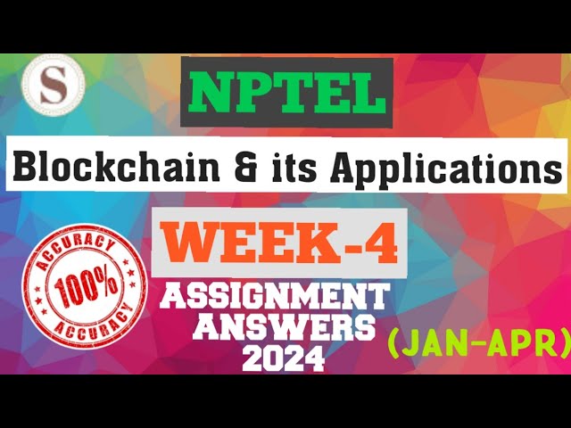 nptel week 4 assignment answers