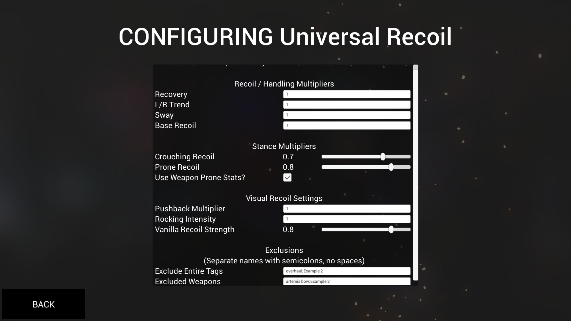 universal recoil