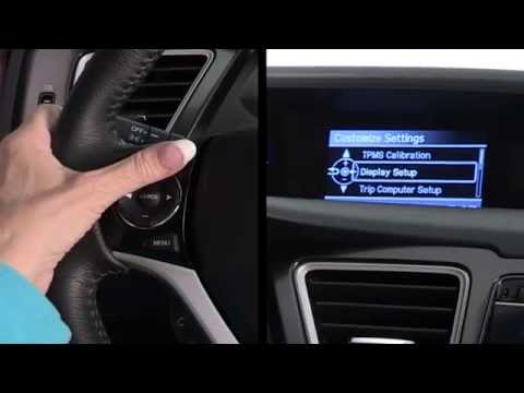 how to reset tire pressure sensor honda civic 2012