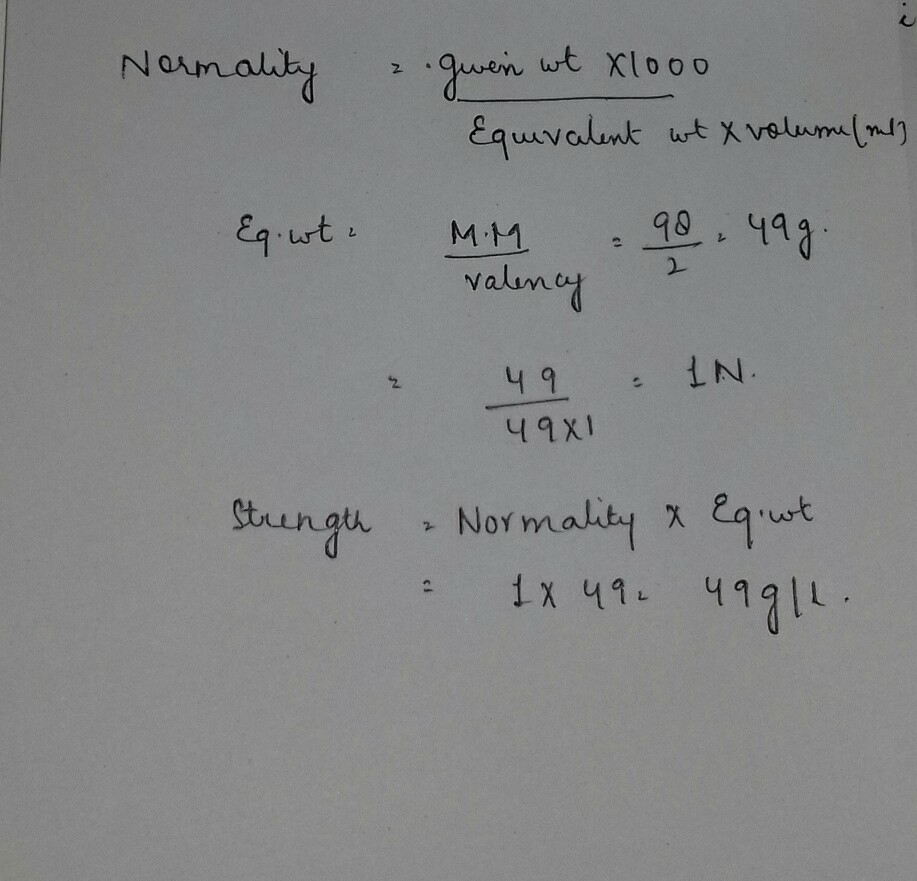 molecular wt of sulphuric acid