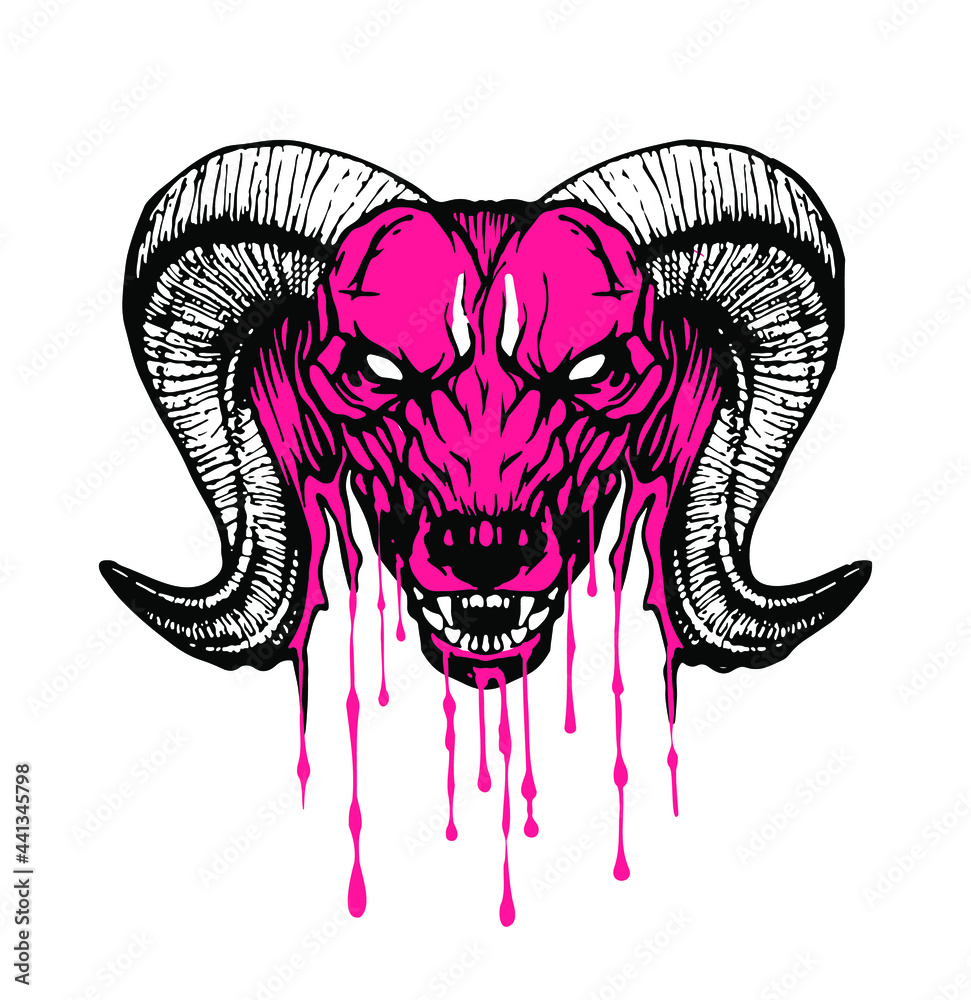 demonic ram head