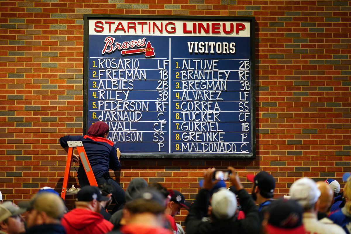 atlanta braves starting lineup tonight